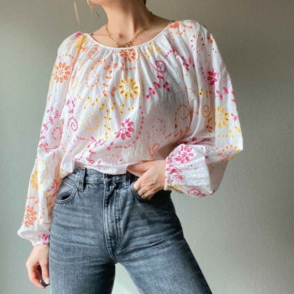 Anthropology Maeve Puff Sleeve Blouse NWT